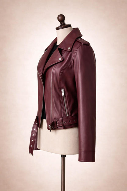 Women’s Genuine Leather Biker Jacket