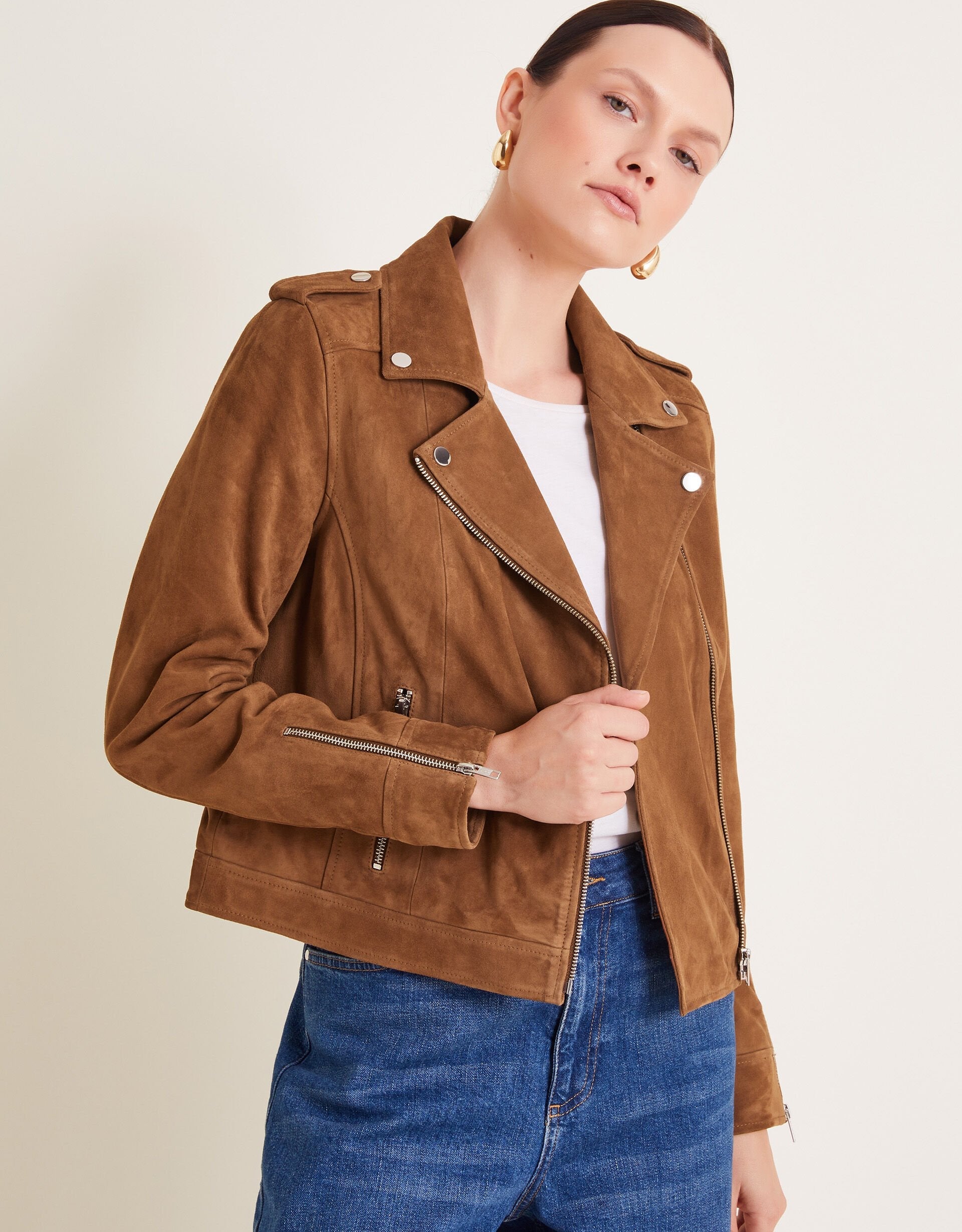 Sienna Suede Jacket Tan