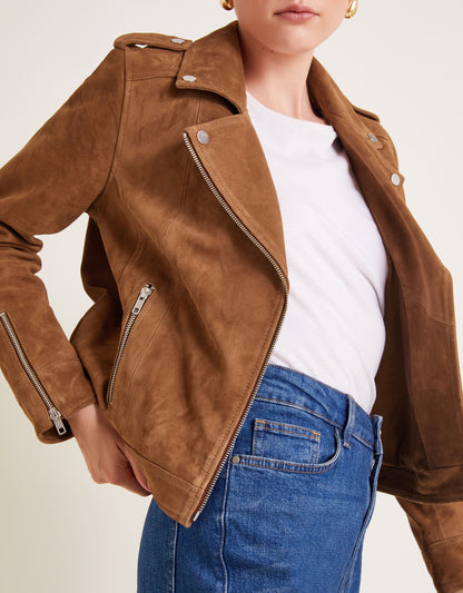 Sienna Suede Jacket Tan