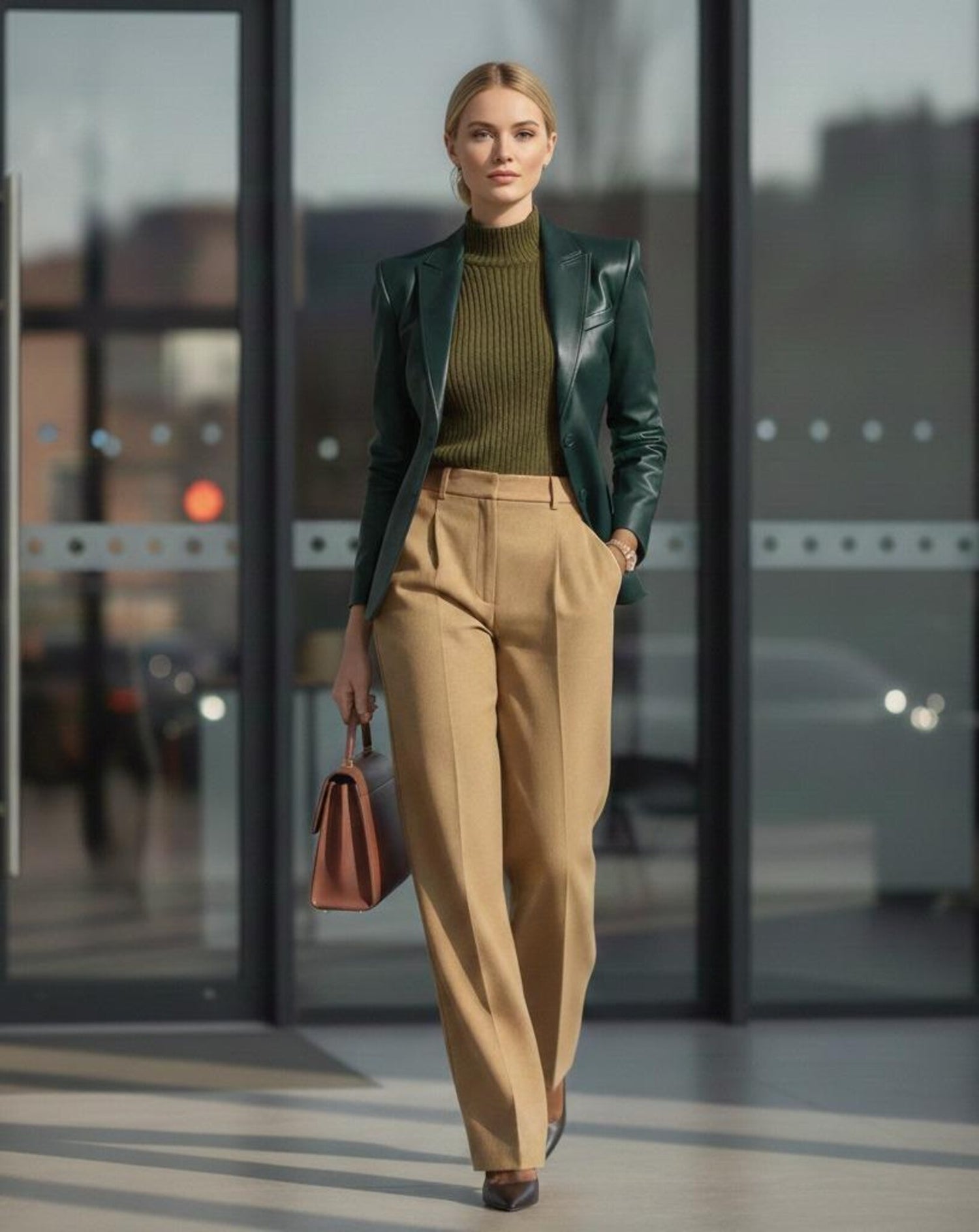 Tailored Sheep Leather Blazer – Elegant Wear