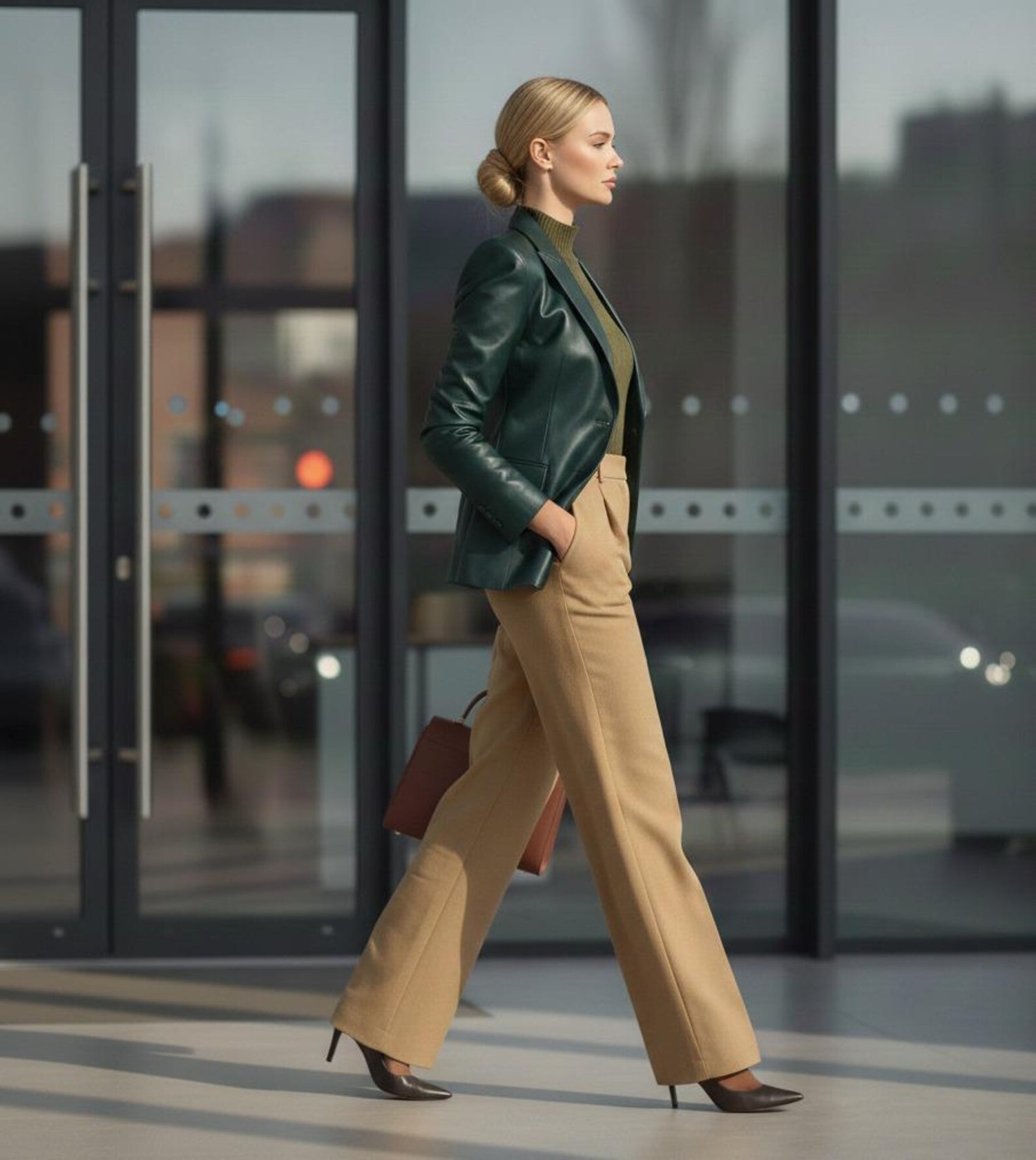 Tailored Sheep Leather Blazer – Elegant Wear