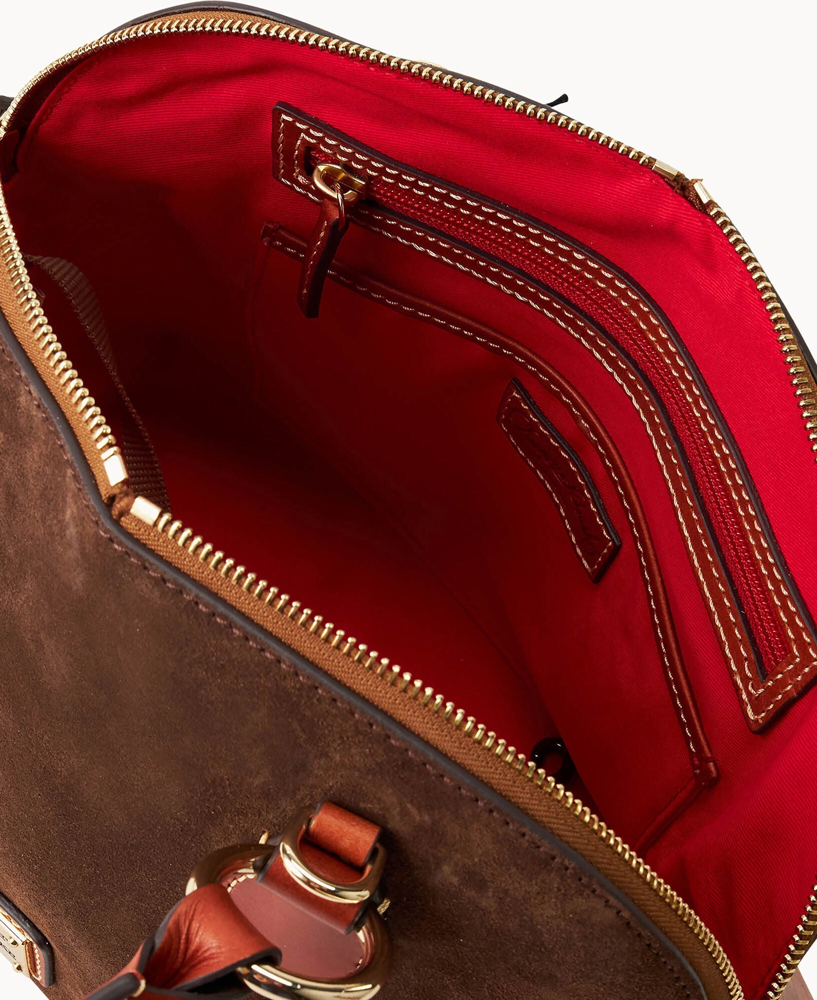 Suede Domed Satchel