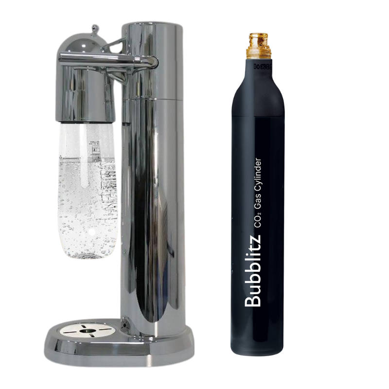 Bubblitz Sparkling Soda Water Maker with 1 x Water Bottle and 1 x CO2 Cylinder
