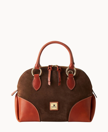 Suede Domed Satchel