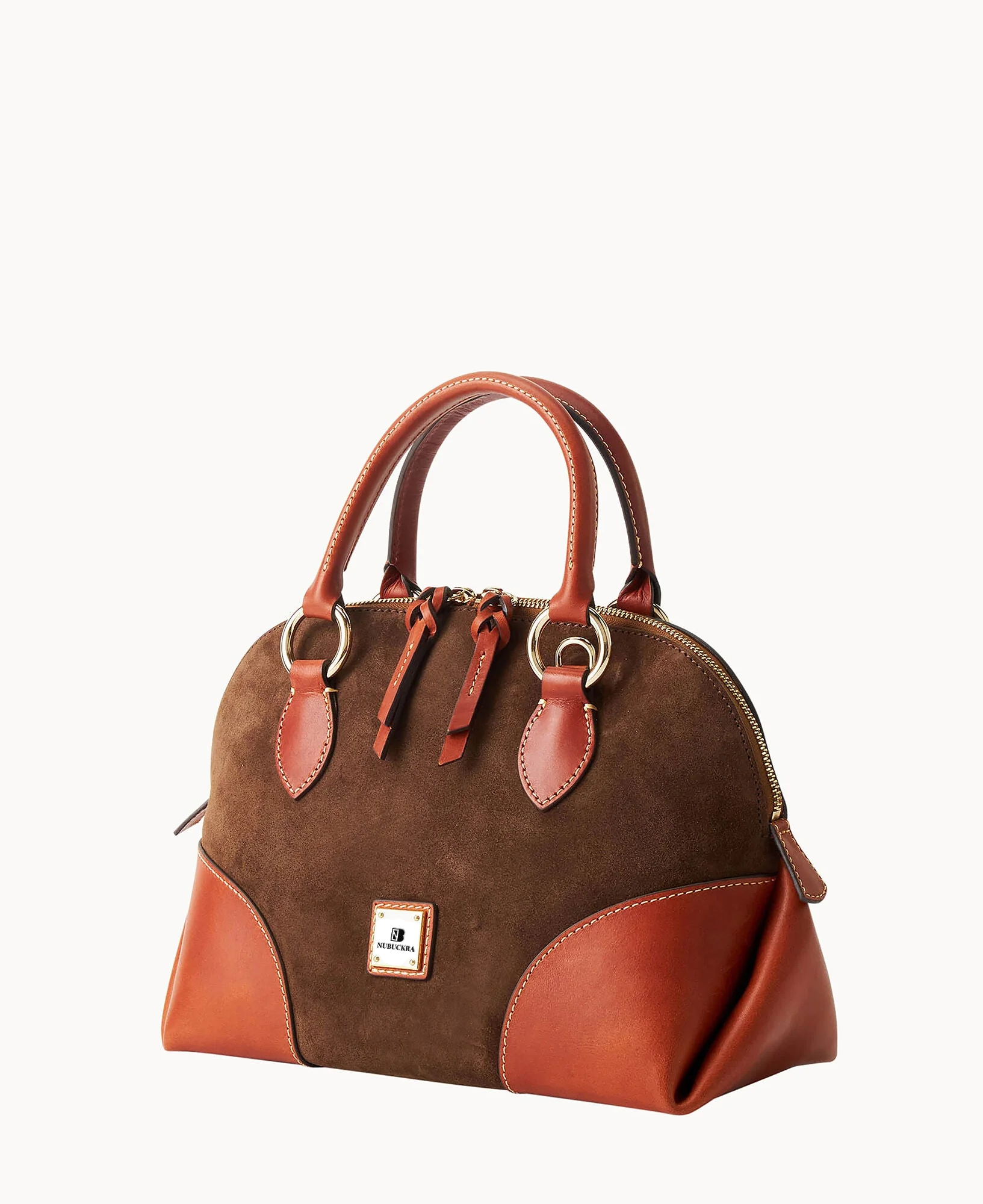 Suede Domed Satchel