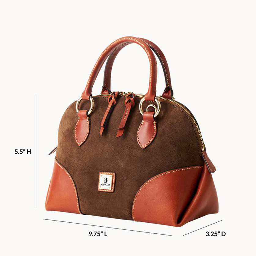 Suede Domed Satchel