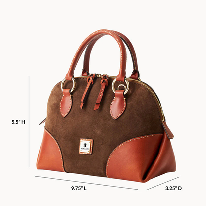 Suede Domed Satchel