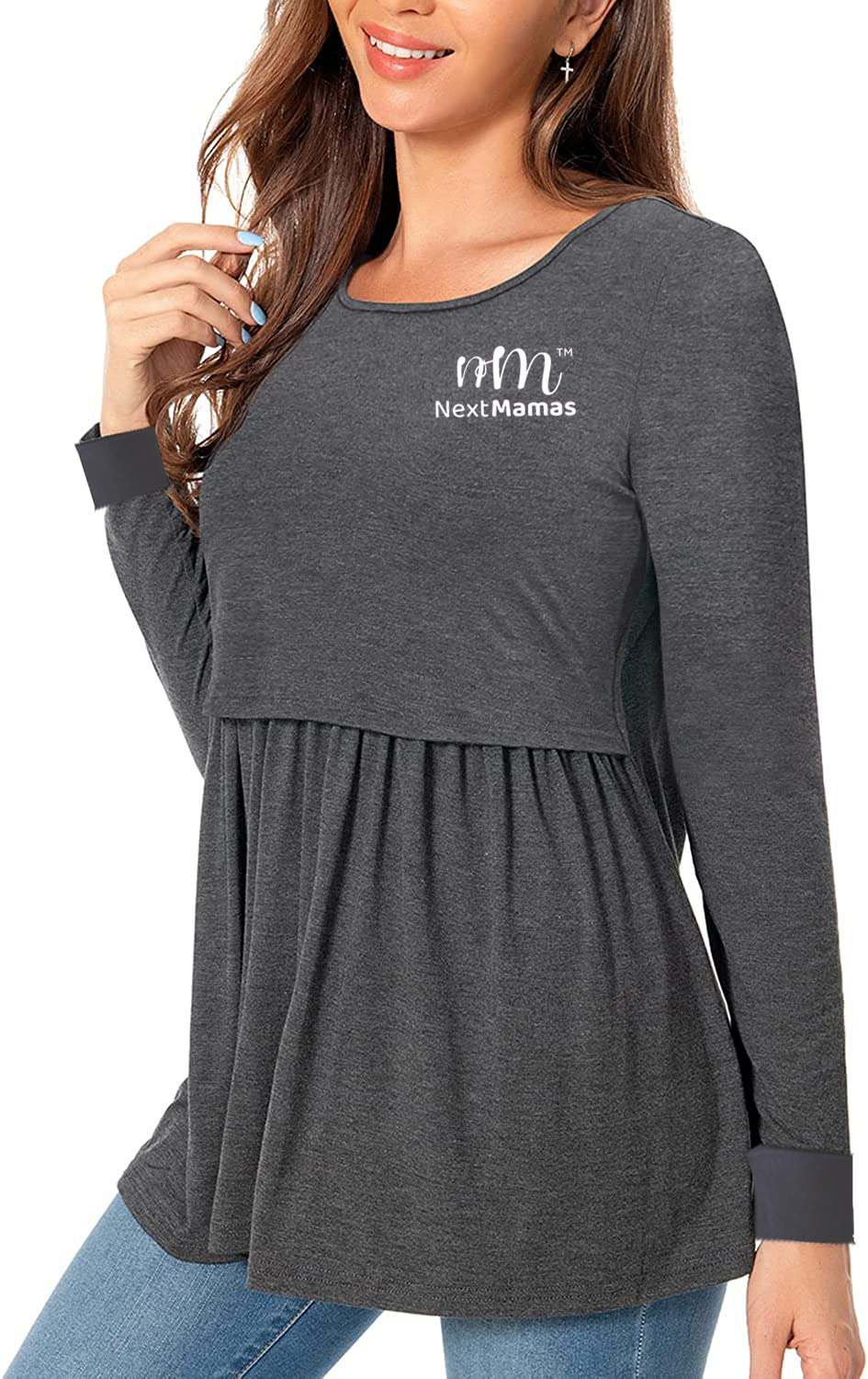 Nursing Gown Breastfeeding Dress - NextMamas