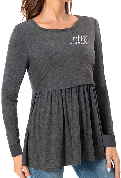 Nursing Gown Breastfeeding Dress - NextMamas