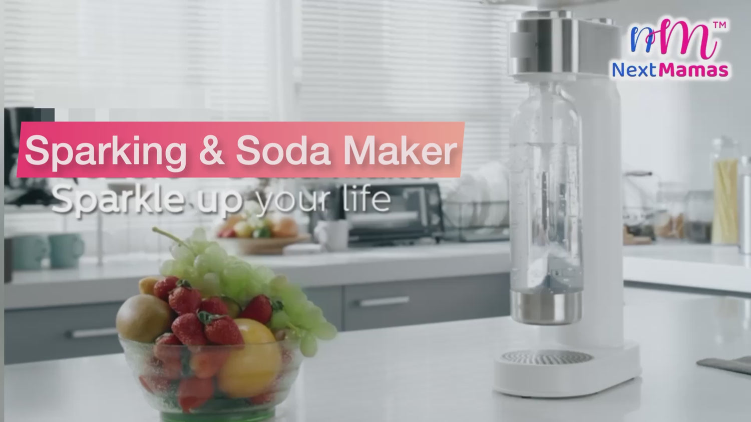 Sparkling Soda Water Maker with 1 x Water Bottle and 1 x CO2 Cylinder
