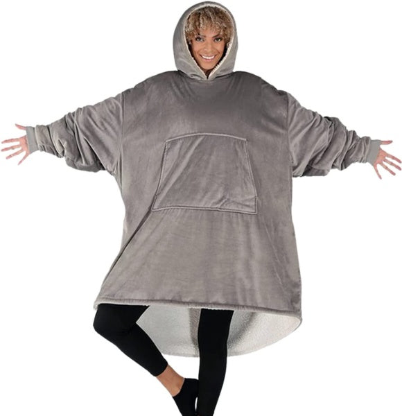 Oversized Hoodie For Adults &amp; Kids  |  Microfiber &amp; Sherpa Wearable Blanket. - NextMamas