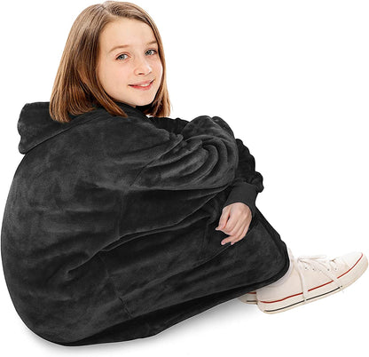 Oversized Hoodie For Adults &amp; Kids  |  Microfiber &amp; Sherpa Wearable Blanket. - NextMamas