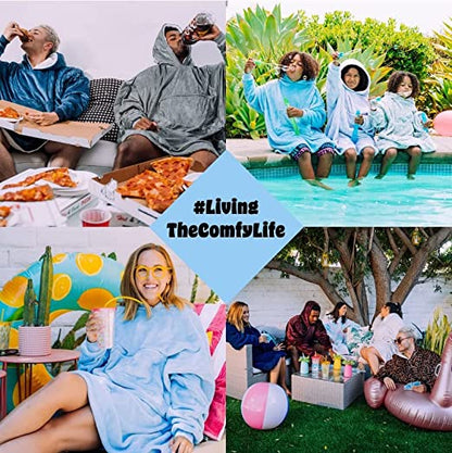 Oversized Hoodie For Adults &amp; Kids  |  Microfiber &amp; Sherpa Wearable Blanket. - NextMamas