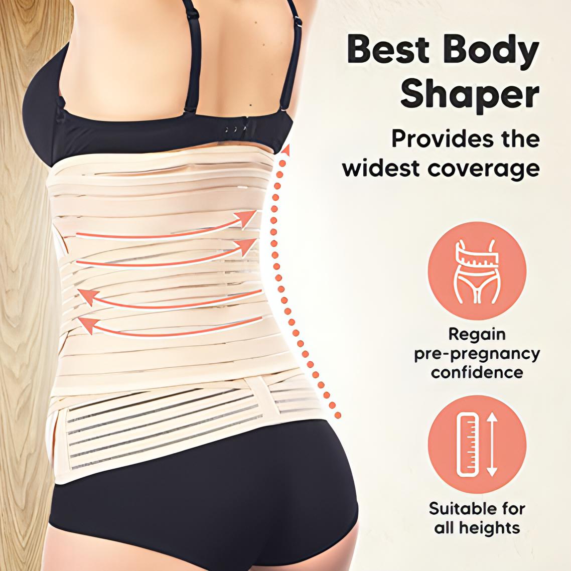 Sunkizzrs® 3-in-1 Corset Belt Slimming Waist Trimming Postpartum Abdomen  Shaper Belt/Strap Belly Bands & Supports (L)