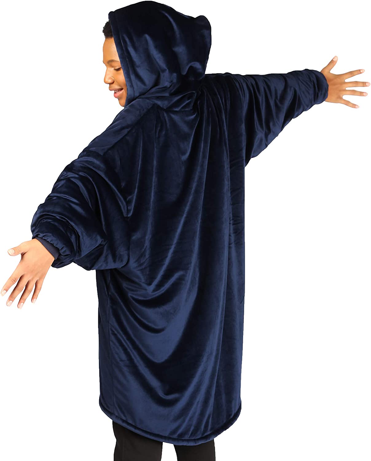 Oversized Hoodie For Adults &amp; Kids  |  Microfiber &amp; Sherpa Wearable Blanket. - NextMamas