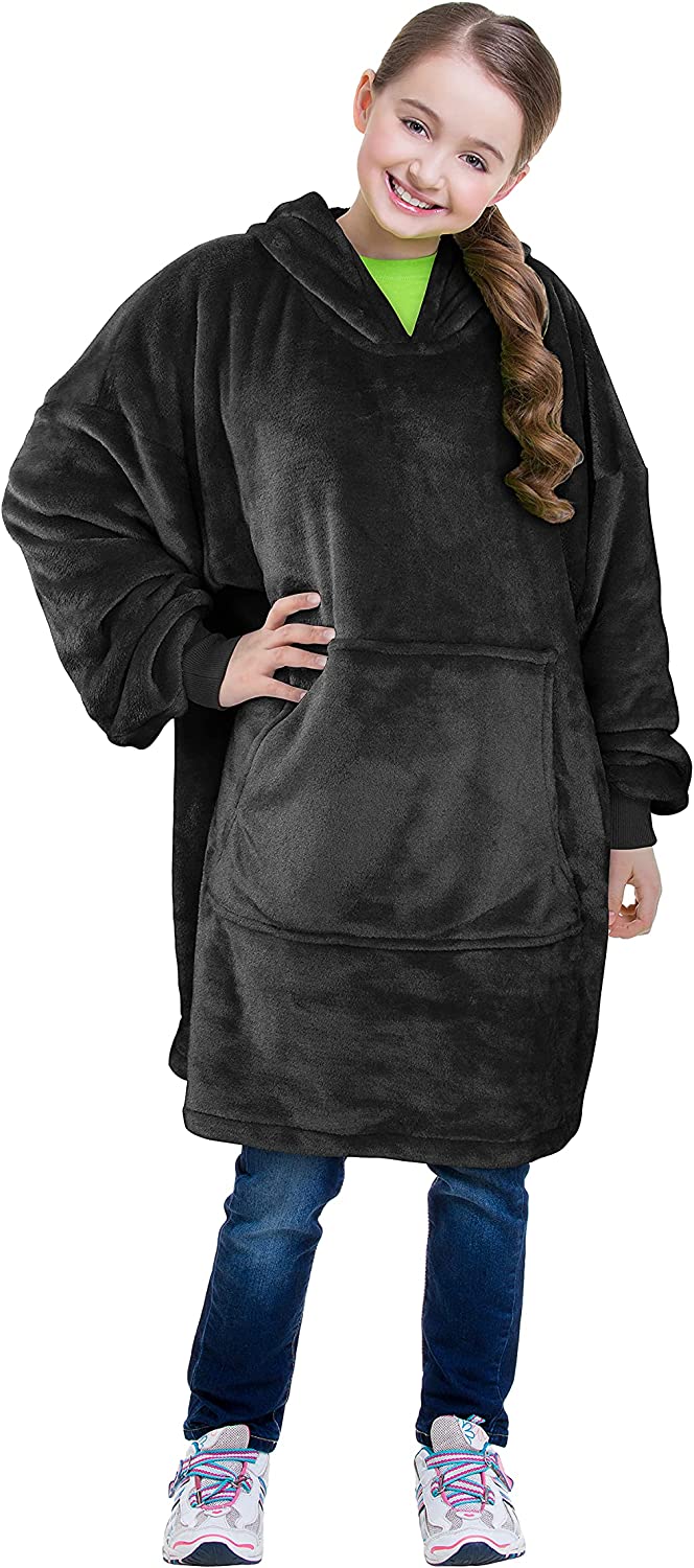 Oversized Hoodie For Adults &amp; Kids  |  Microfiber &amp; Sherpa Wearable Blanket. - NextMamas