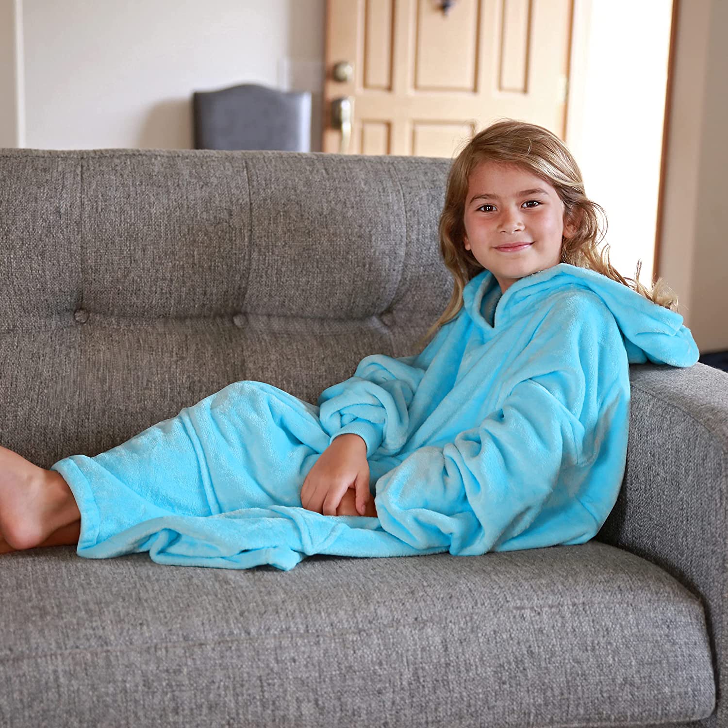Oversized Hoodie For Adults &amp; Kids  |  Microfiber &amp; Sherpa Wearable Blanket. - NextMamas