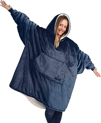 Oversized Hoodie For Adults &amp; Kids  |  Microfiber &amp; Sherpa Wearable Blanket. - NextMamas