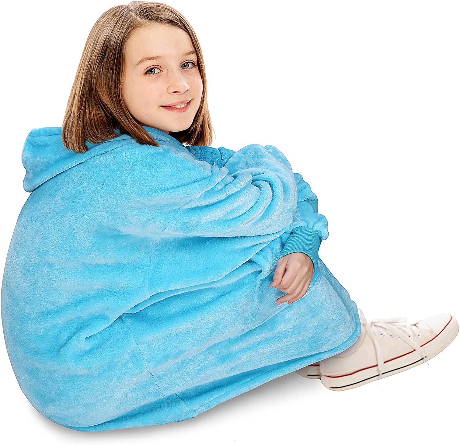 Oversized Hoodie For Adults &amp; Kids  |  Microfiber &amp; Sherpa Wearable Blanket. - NextMamas