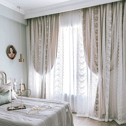 Double Layer Blackout Curtain with Tulle – 53”x96” (1 Panel + 1 Sheer) - NextMamas