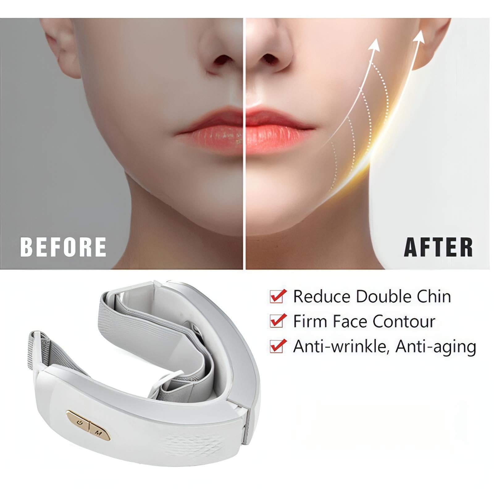 Infrared Face‑lifting Vibrating Belt | Remove Double‑Chin, Sin Glow, Tightening &amp; Skin Lift - NextMamas