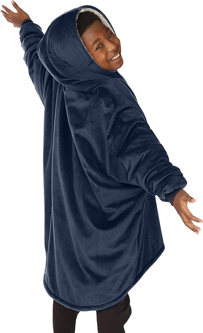 Oversized Hoodie For Adults &amp; Kids  |  Microfiber &amp; Sherpa Wearable Blanket. - NextMamas