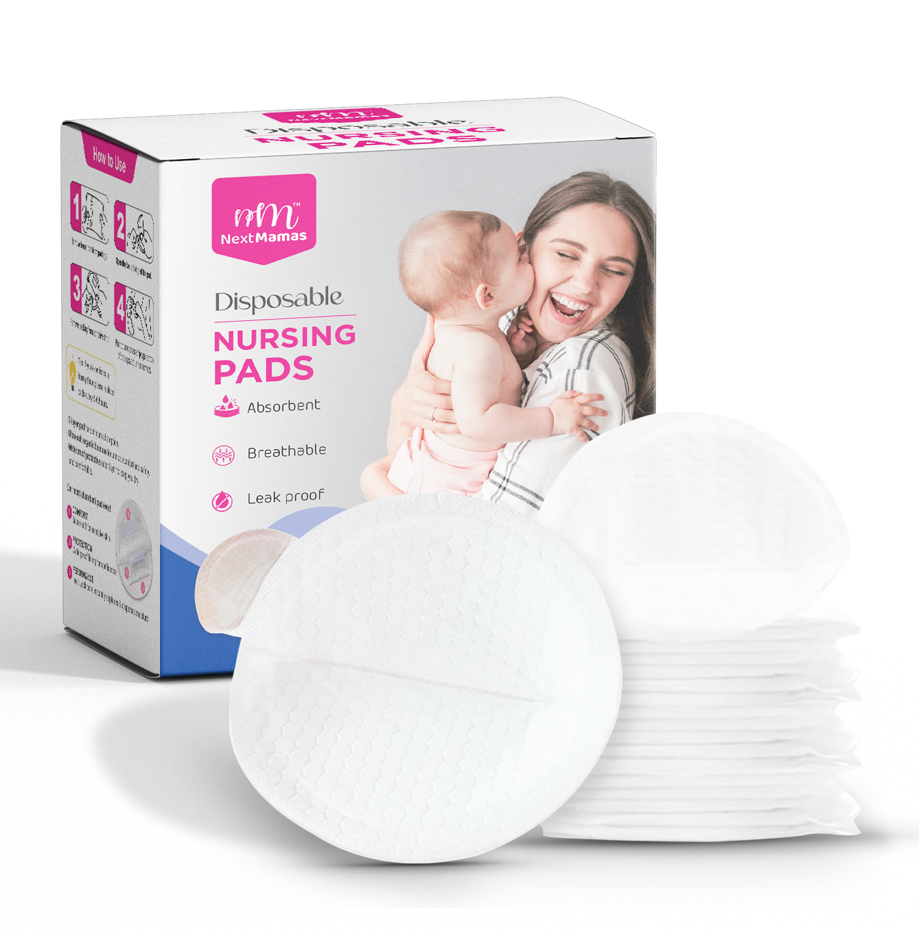 Mommy's Precious Disposable Cotton Nursing Pads 132 Packs for Pregnant  lactating