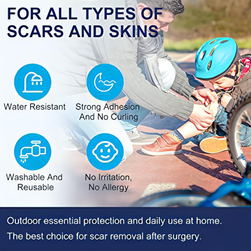 Scar Removal Silicone Gel Sheet | Fades C-Section Scars, Acne Scars, Wound &amp; Operation Scars - NextMamas