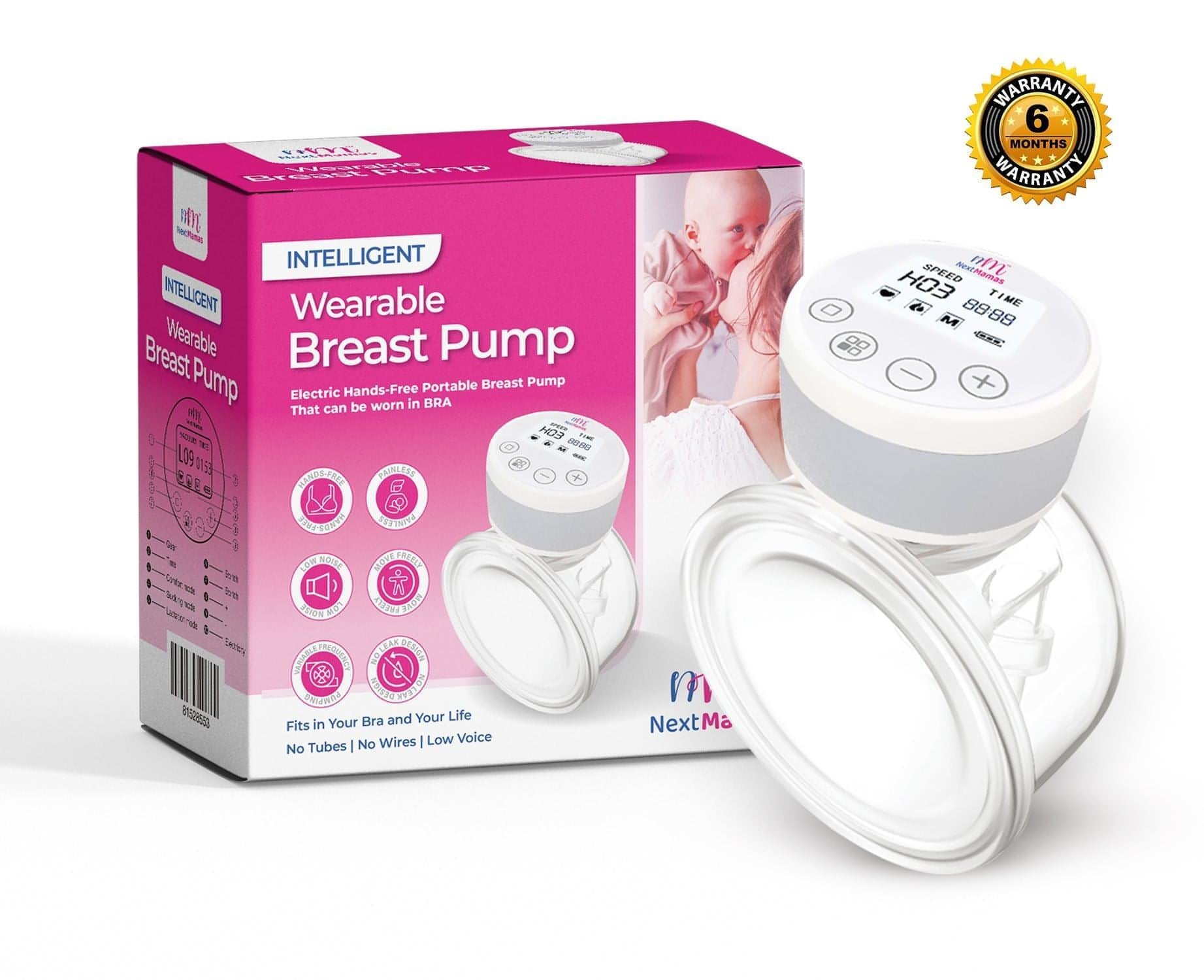 Electric Wearable Breast Pump | Rechargeable Hands-Free &amp; Portable Breast Pump with 2 Modes 9 Levels. - NextMamas
