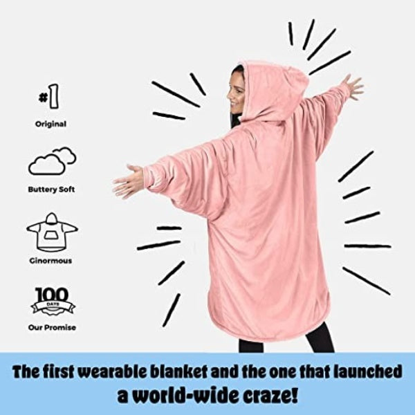 Oversized Hoodie For Adults &amp; Kids  |  Microfiber &amp; Sherpa Wearable Blanket. - NextMamas