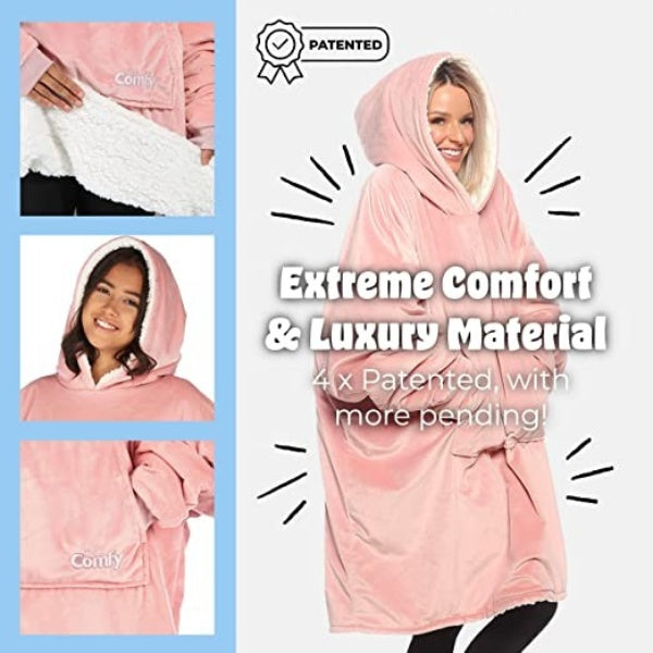 Oversized Hoodie For Adults &amp; Kids  |  Microfiber &amp; Sherpa Wearable Blanket. - NextMamas