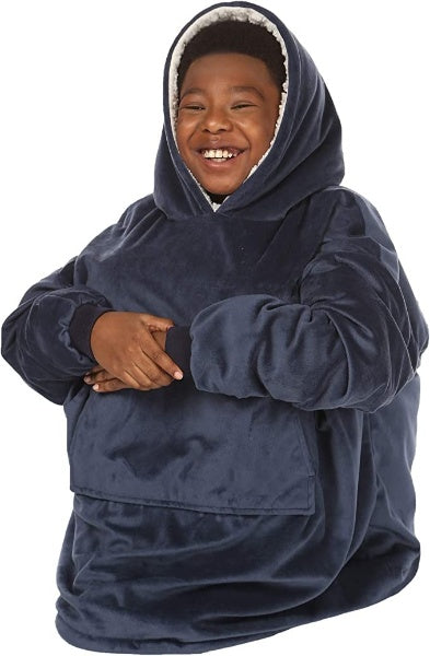 Oversized Hoodie For Adults &amp; Kids  |  Microfiber &amp; Sherpa Wearable Blanket. - NextMamas