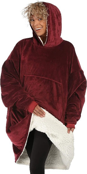 Oversized Hoodie For Adults &amp; Kids  |  Microfiber &amp; Sherpa Wearable Blanket. - NextMamas