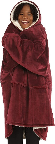 Oversized Hoodie For Adults &amp; Kids  |  Microfiber &amp; Sherpa Wearable Blanket. - NextMamas