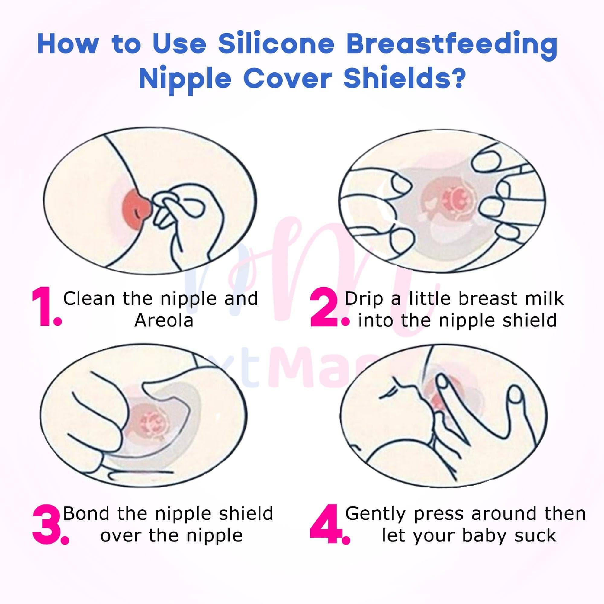 Silicone Breastfeeding Nipple Cover Shields | Protects from Baby Bite, Nipple Wound &amp; Infection Pain - NextMamas